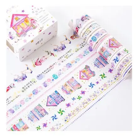 energy girl stars 8 рулонов/коробка Cardcaptor Sakura starlight wish balloon dream русалка девушка васи лента DIY планировщик дневник в стиле Скрапбукинг маскирующая лента - Цвет: energy girl stars