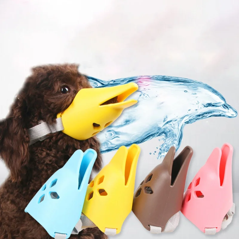 Pet Dog Safe Muzzle Cute Dolphin Shaped Silicone Soft Anti Bark Puppy Bring Outdoor Walking Accessories W1|Другие тренировочные