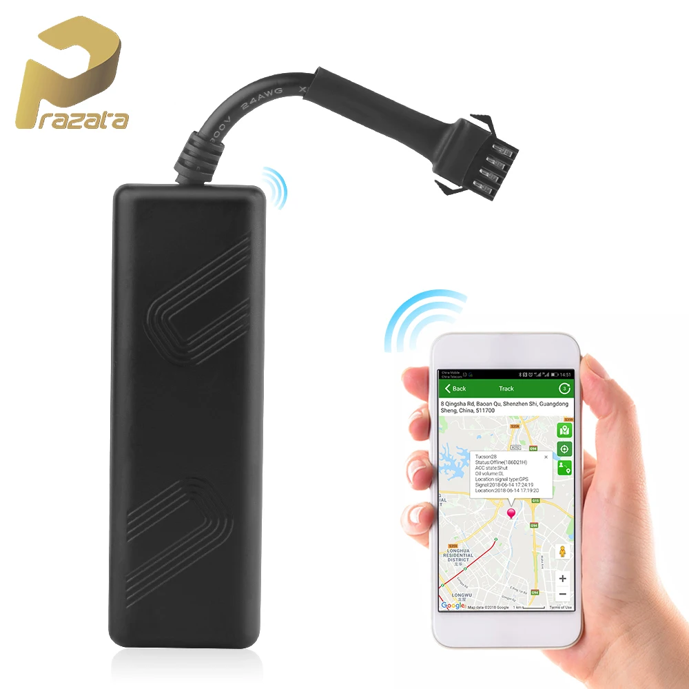 Prazata мини gps трекер Автомобильный gps трекер для автомобиля Мотоцикл GSM в режиме реального времени дистанционное отключение масла gps локатор Движение Сигнализация бесплатное приложение