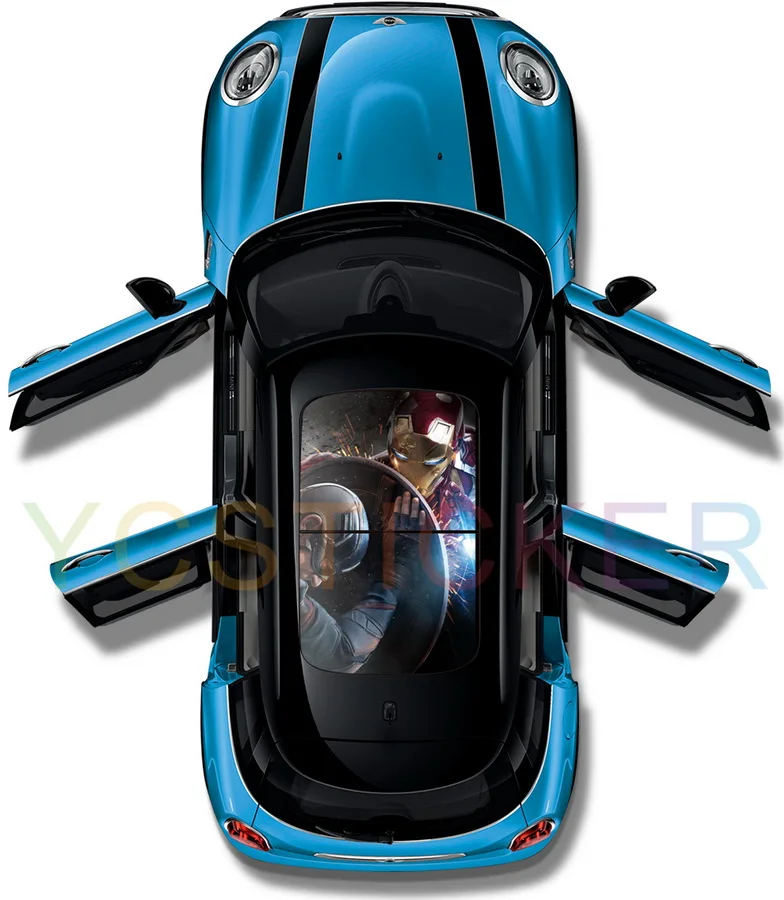 Онлайн Горячая Распродажа 3d стикер автомобиля панорамная крыша виниловые