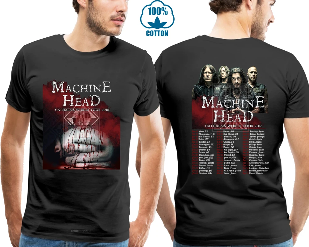 Мужская черная футболка Machine Head Tour 2018 S 4Xl|t shirt men|t shirthe man |