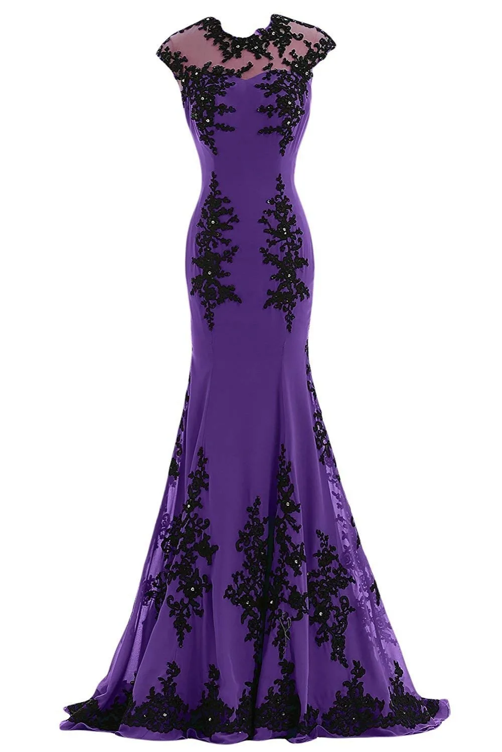 Элегантное зеленое платье Русалка jaevini женское черное для выпускного вечера