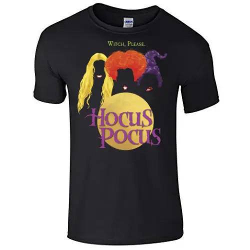 Ведьма пожалуйста Hocus Pocus Sanderson Sisters Ретро стиль футболка Хэллоуин мультфильм для