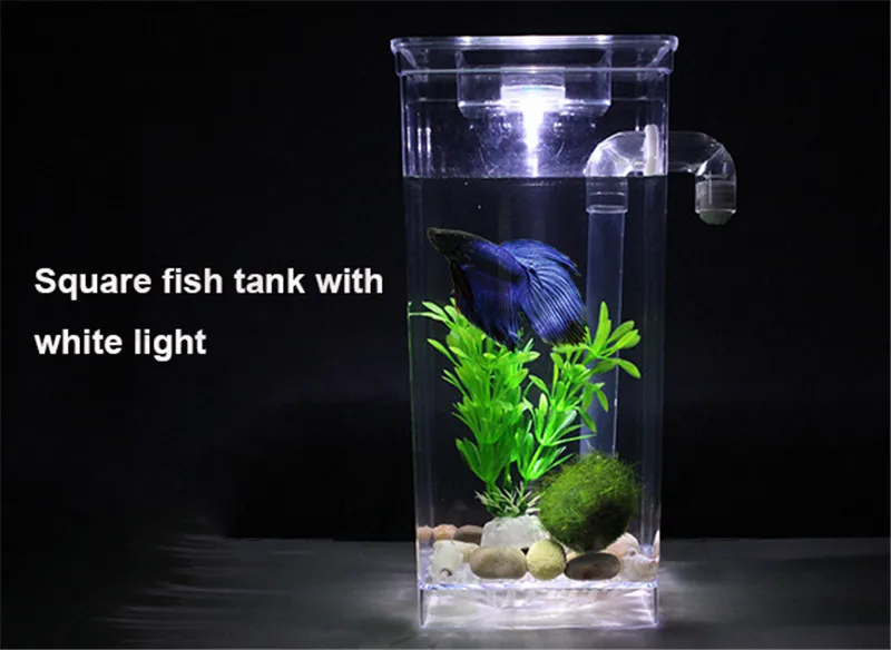Тропический Betta fish мини аквариумный аквариум маленький аквариум легко менять воду