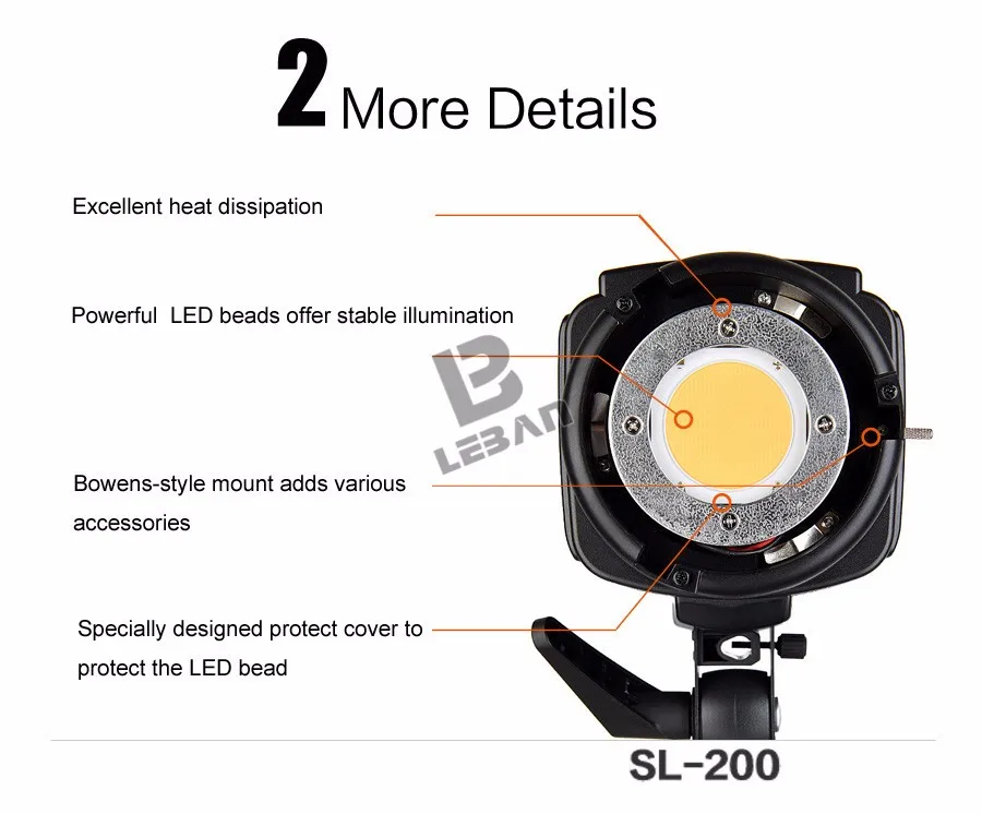 DHL 2x Godox SL-200W 200Ws 5600K студийный светодиодный светильник для непрерывного фото-и видеосъемки+ пульт дистанционного управления