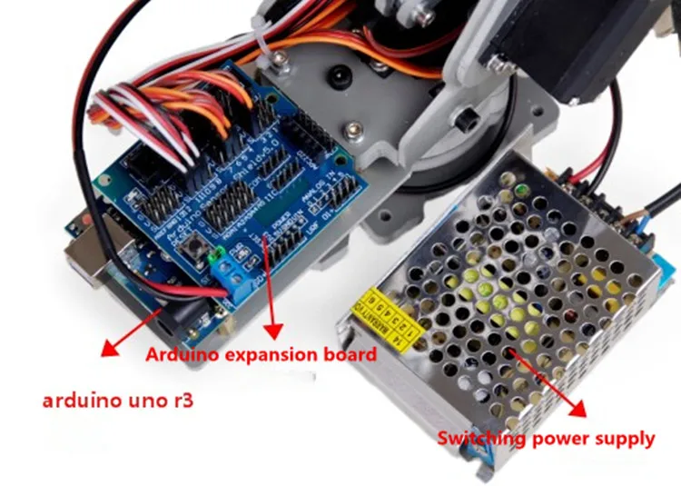 4 DOF 6 система управления роботом Arduino uno r3 Плата расширения для 5V4A импульсный