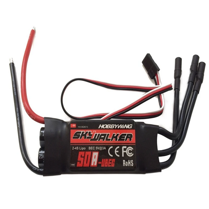 Hobbywing Skywalker 2-4S 50A UBEC бесщеточный ESC с 5В/5А BEC для RC модели самолетов вертолета |