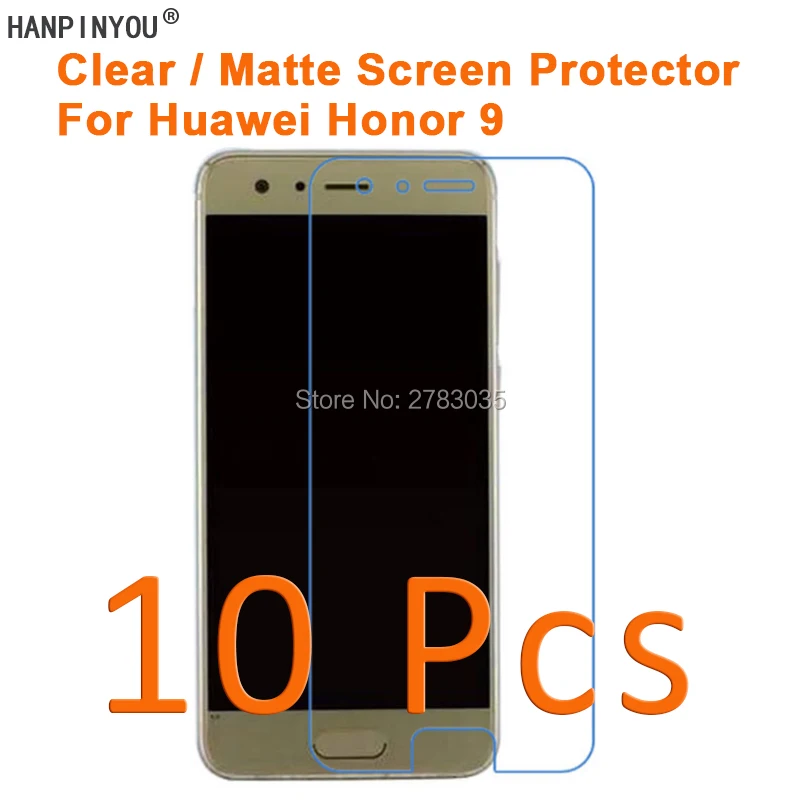 10 шт./лот для Huawei Honor 9 Honor9 5 2 дюйма HD Прозрачная/Антибликовая матовая защитная