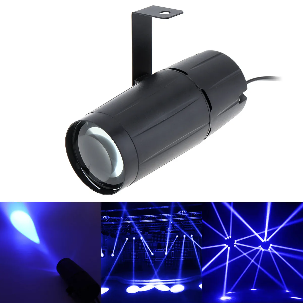 

Mini Blue LED Stage Light Spotlight Super Bright Lamp Mirror Balls Stage Lighting Effect for Christmas KTV DJ Disco Home Party
