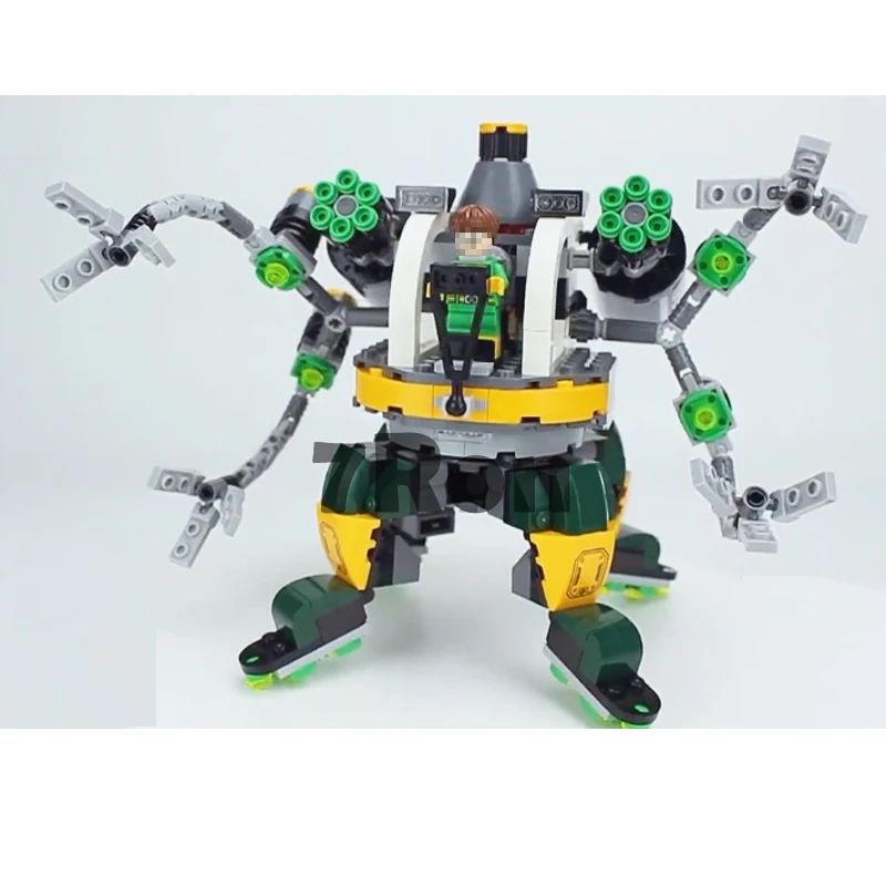 Совместимость 76059 Человек паук Doc Ock's Tentacle Trap модели Строительная игрушка 07040 501