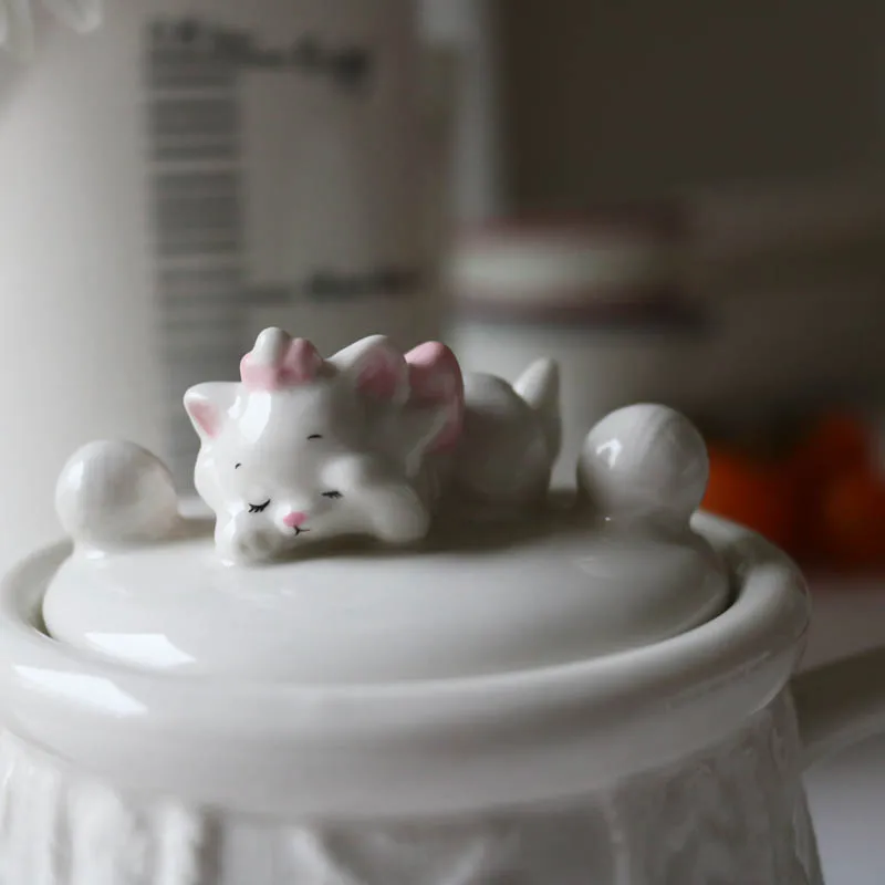 Кошка Мэри керамический чайный горшок с котом из шерстяной пряжи и кошки маленькая розовая чайная чашка милый Catoon фарфор