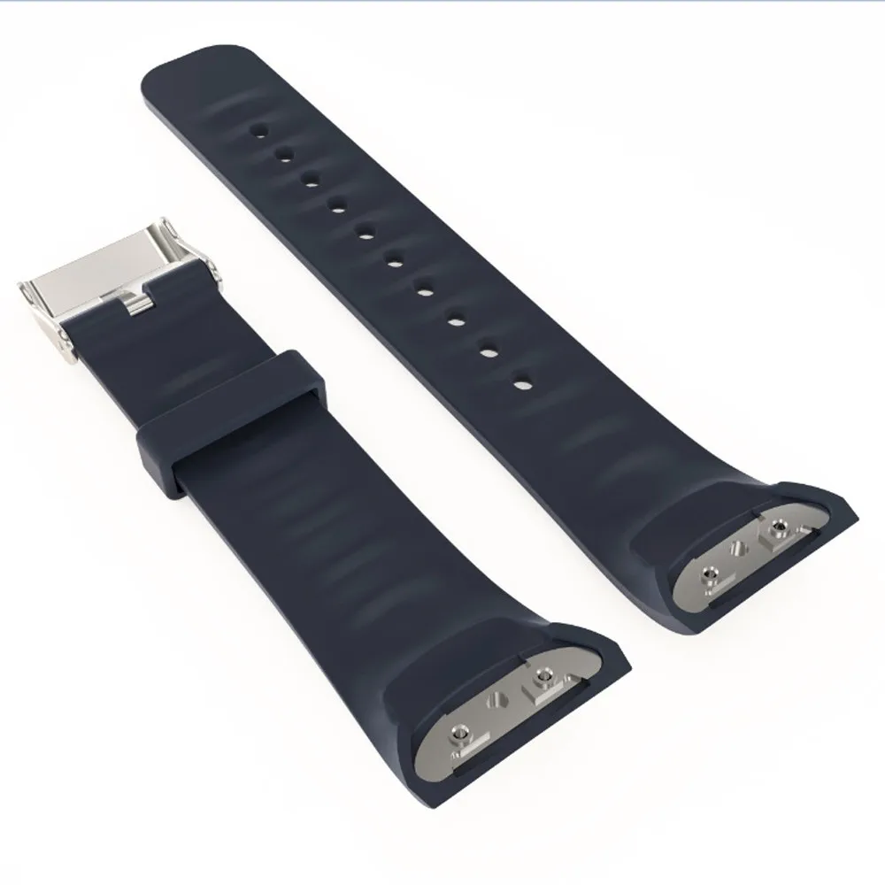 Gray Модный ремешок для часов роскошный силиконовый ремешок для samsung gear Fit 2 Sport спортивные ремешки для часов - Цвет: Gray