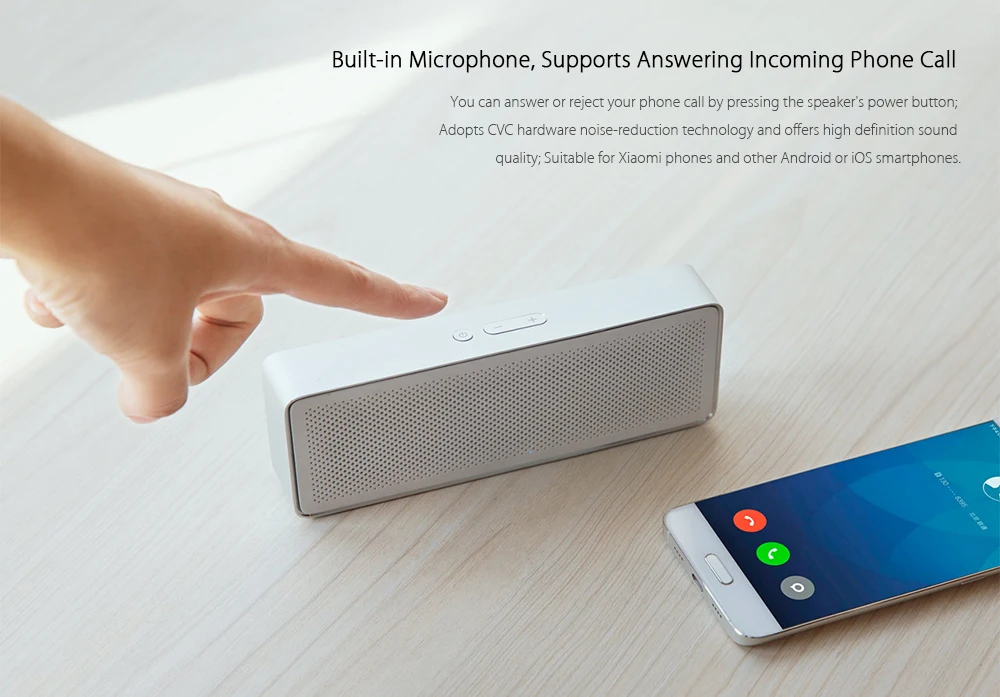 Xiaomi Mi Bluetooth динамик базовый 2 квадратных коробки 2 стерео портативный Bluetooth 4,2 Белый Высокое разрешение HD звук качество воспроизведения