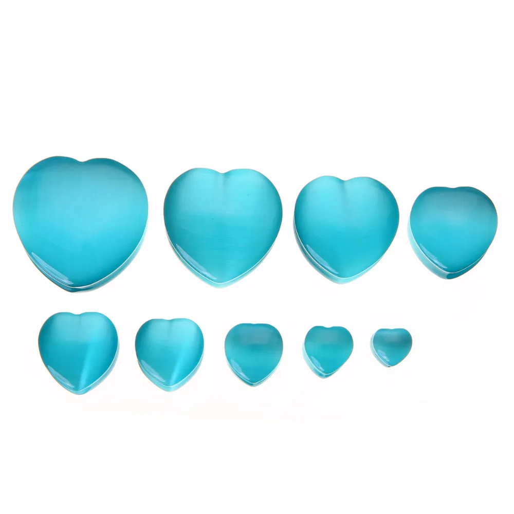 1 пара затычки для ушей с сердечками модные расширители тела Женские Ювелирные