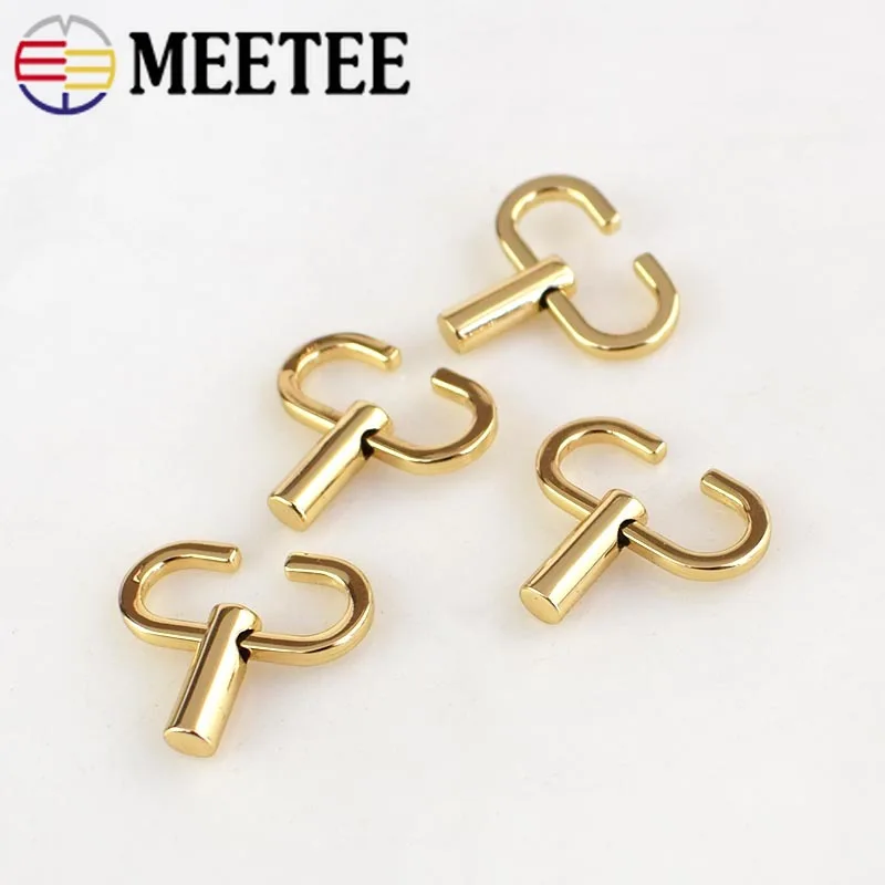 MEETEE 2pcs Zinc Alloy Rotatable Buckle Hook Buckles Adjustable for bag chain Parts Accessories metal purse clasp ZK911 | Дом и сад