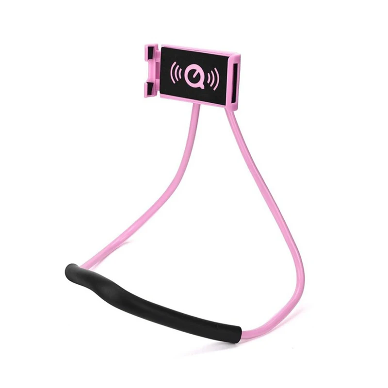 pink Rovtop ленивый шейный Универсальный держатель для телефона Подставка для IPhone 6 6s samsung Xiaomi Android 360 градусов вращение гибкий держатель для телефона - Цвет: pink
