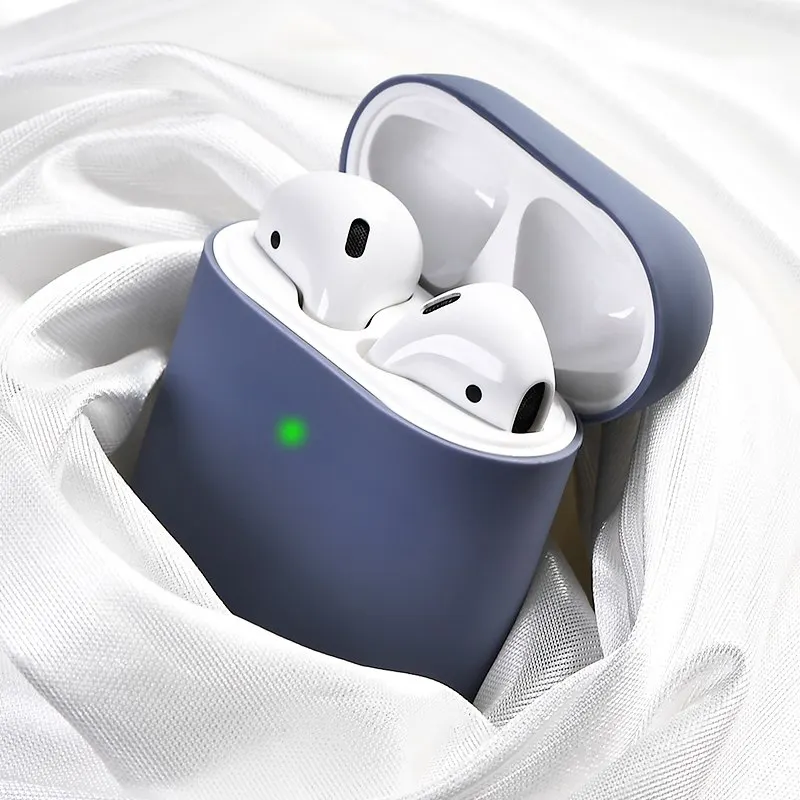 Оригинальный беспроводной Bluetooth чехол для наушников Airpods 2 силиконовый мягкий