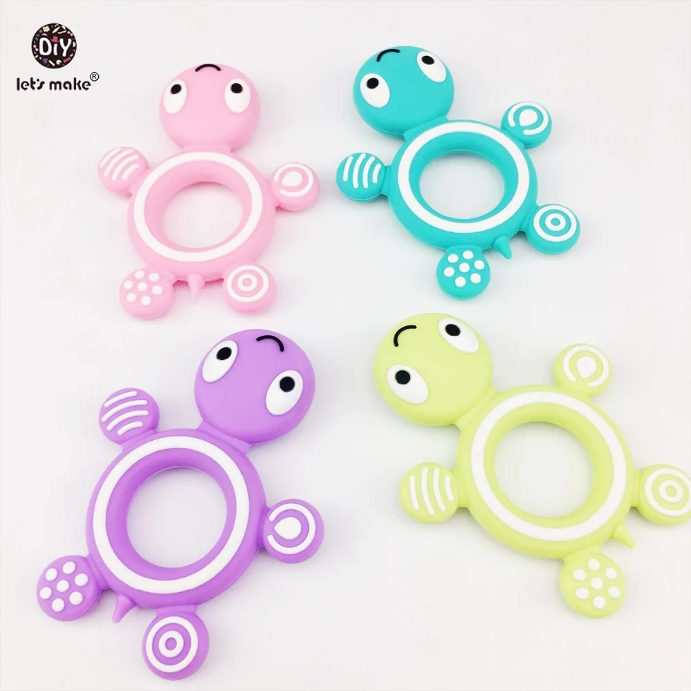 Let's Make-mordedor de silicona para beb&eacute;, collar de dentici&oacute;n Diy, accesorios para Baby Shower, mordedor de silicona de grado alimenticio, 5 uds.-5