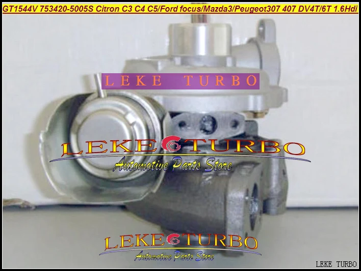 GT1544V 753420 750030 0001 5004S турбо для Mazda 3 Citroen C3 C4 C5 Peugeot 206 407 DV6TED4 DV4T 9HZ 1.6L|turbocharger bearing|turbocharger