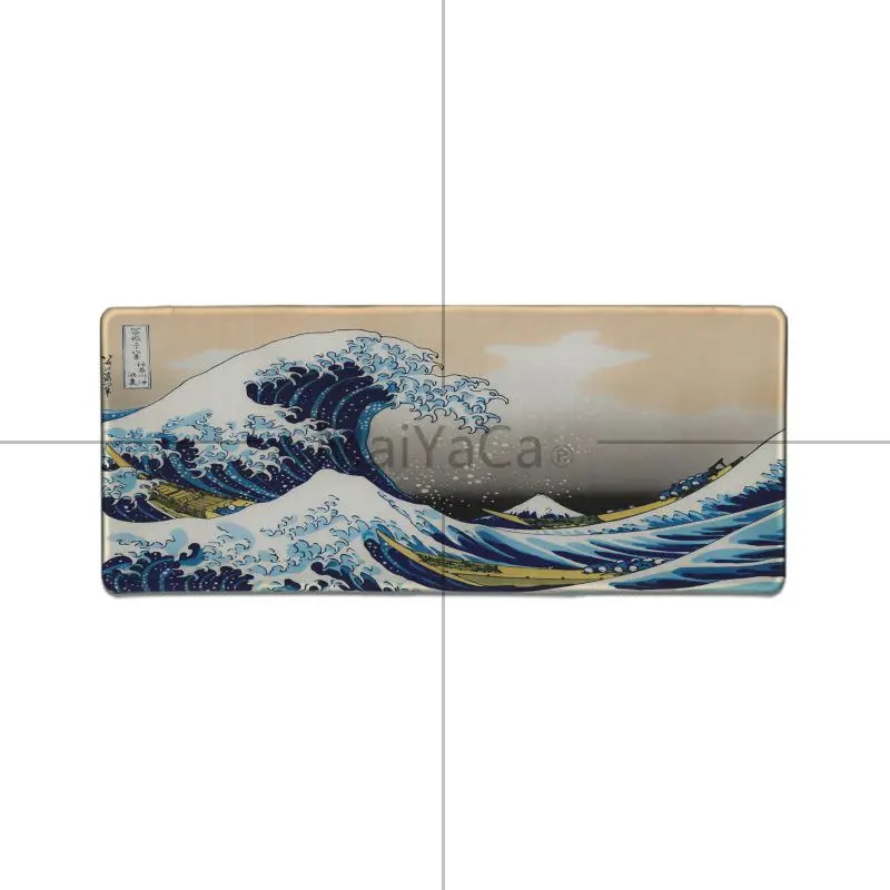Lock Edge 40X90cm Maiyaca ваш собственный коврик японская волна художественная живопись офисные мыши геймер мягкий коврик для мыши ноутбук компьютер коврик большой коврик игровой коврик мышь - Цвет: Lock Edge 40X90cm
