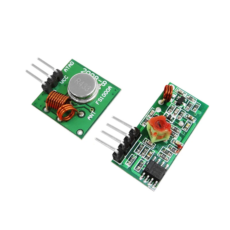 

50pair=100pcs RF wireless receiver module & transmitter module board Ordinary super- regeneration 433MHZ DC5V