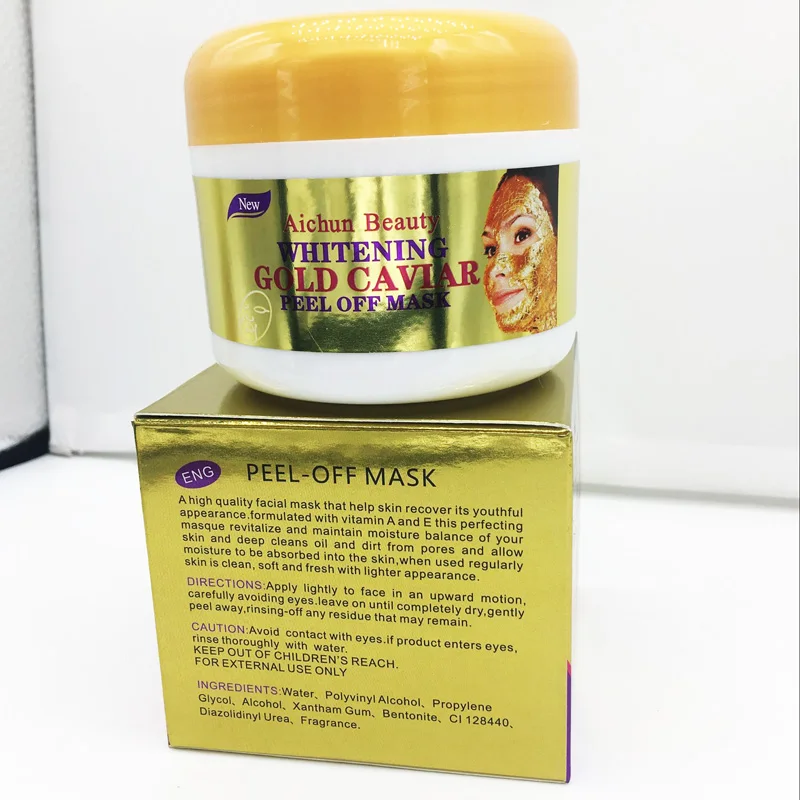 

Aichun Beauty 150g 24K Gold Mask Whitening Anti Wrinkle Caviar Extract Blackheads Remove Peel Off Mask Gel Cream