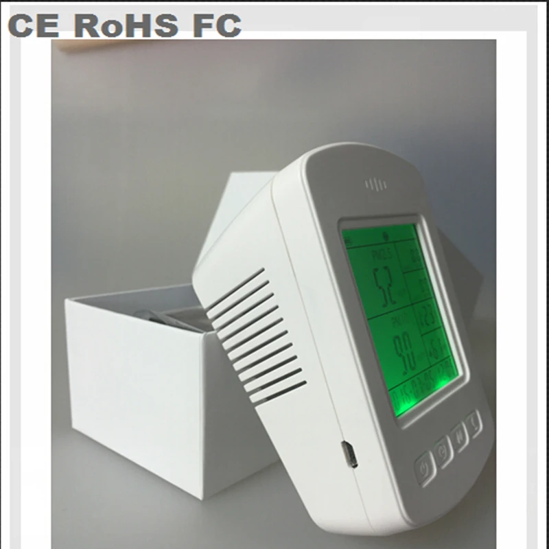 Free shipping Personal Home Use Air Quality Detector Monitor PM2.5 PM10 Gas Meter Formaldehyde Tester Smoke Sensor RH | Инструменты