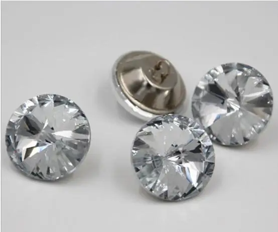 

Wholesales 25mm 200pcs/lot satellite stone Crystal Buttons Sofa Bed Clear Upholstery Headboard Buttons Soft bag buckles