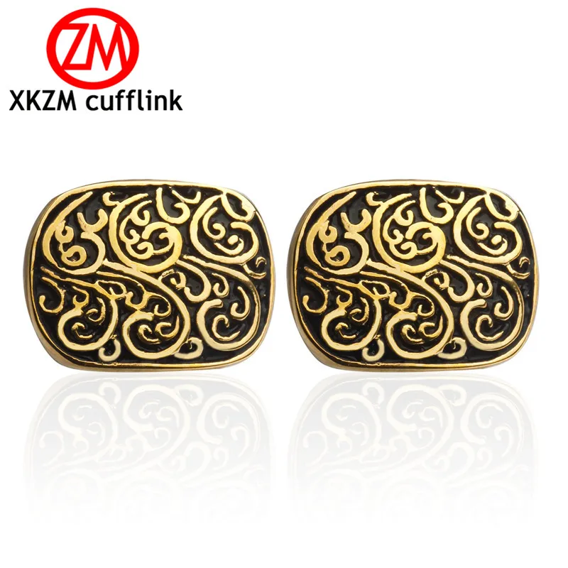 Высококачественные французские эмалевые Стильные Золотые винтажные запонки с