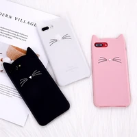 silicone cat case for iphone 5s 6 6s 7 8 plus 10 xr x xs 12 11 pro max 3d cartoon cat ears cover for samsung j3 j5 j7 2016 2017