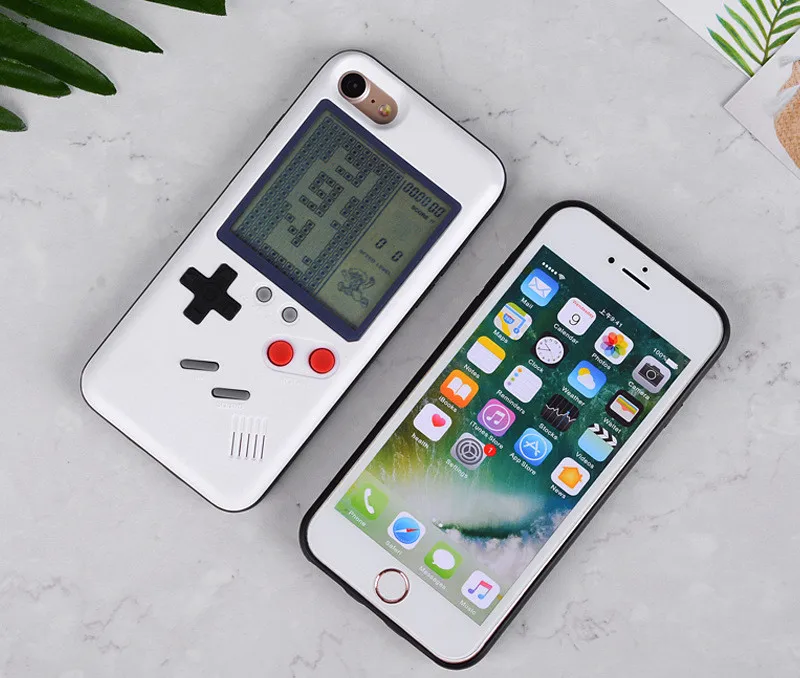 Tetris Ручной игровой плеер Чехол Для Телефона iPhone 6 6s 7 8 Plus X XS детский подарок
