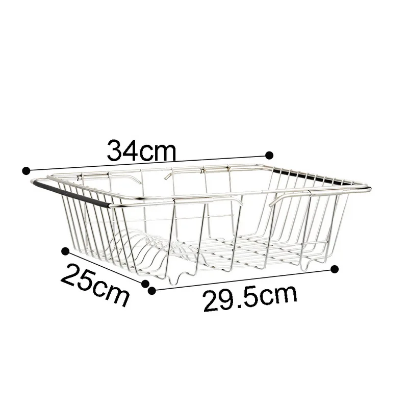 Hoomall Multifunctional Stainless Steel Storage Rack Organizer Adjustable Sink Dish Drying Kitchen Basket | Дом и сад