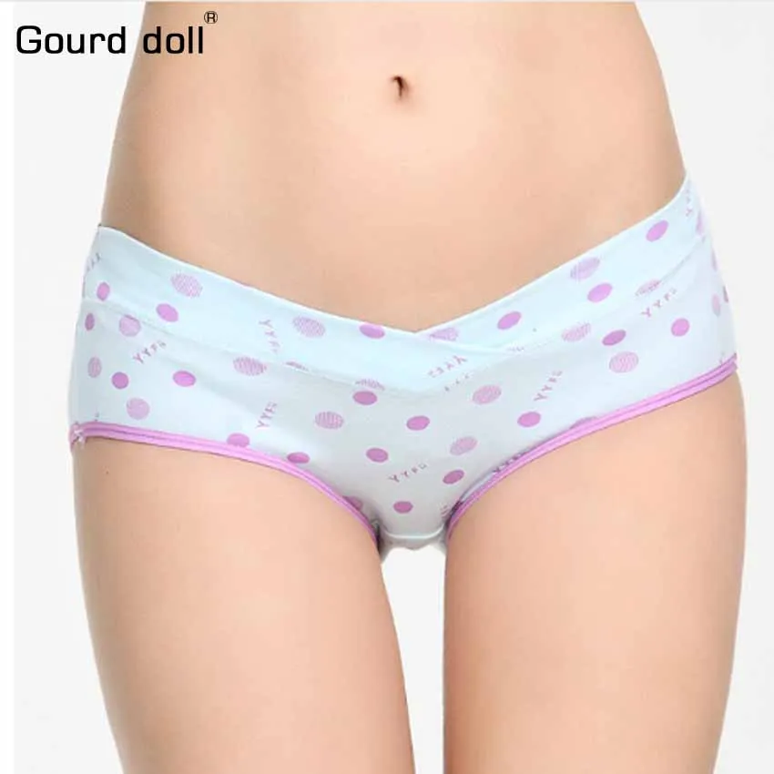 Blue purple pant Gourd Doll бюстгальтер для беременных и кормящих мам хлопковый комплект нижнего белья для беременных для грудного вскармливания одежда для мам - Цвет: Blue purple pant