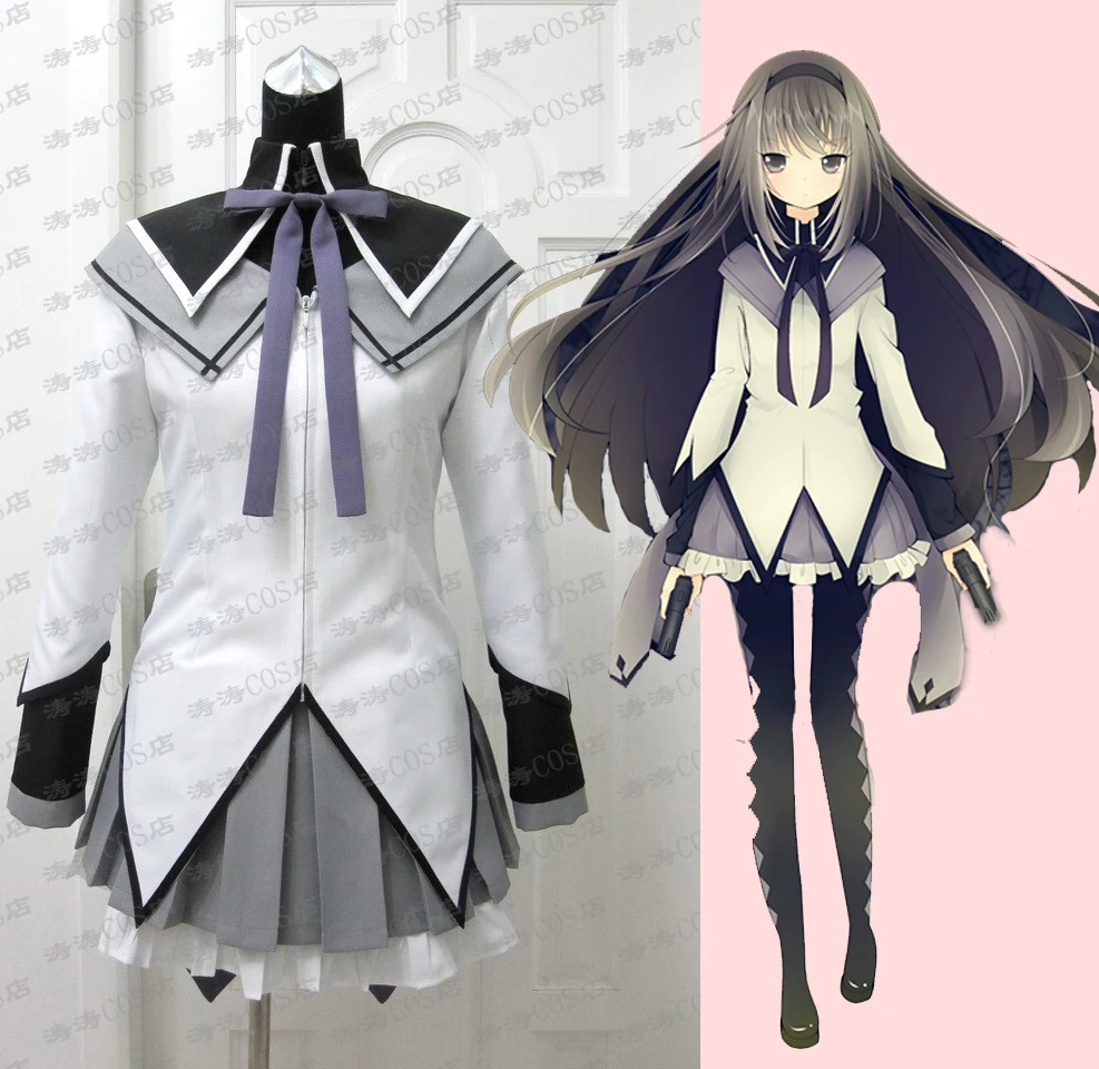 

Puella Magi Madoka Magica Akemi Homura Cosplay Costume Fighting Uniform