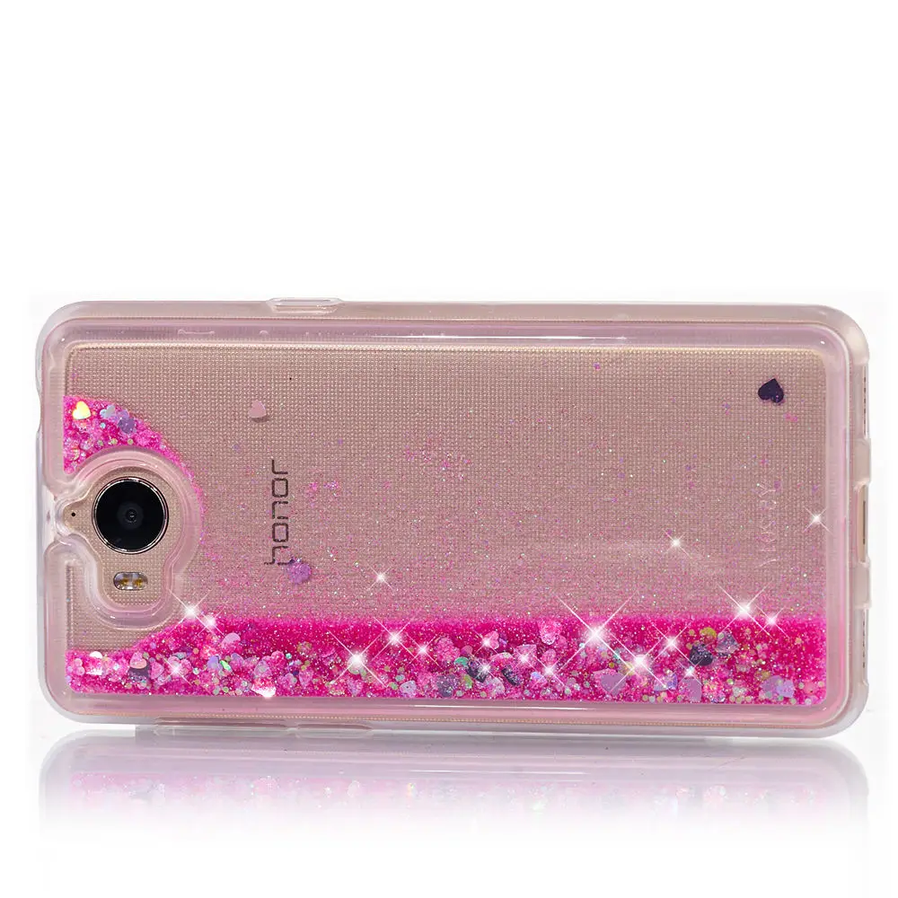 Чехол для телефона с зыбучим песком Huawei Y5 2017 III MYA L22 U29 Y5III Dynamic Liquid Love Heart мягкая