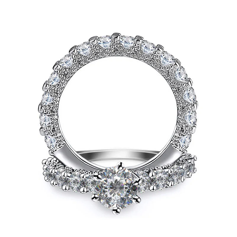 2 шт./компл. круглые CZ кольца пышные морские микро проложенные Полный Bling Iced Out
