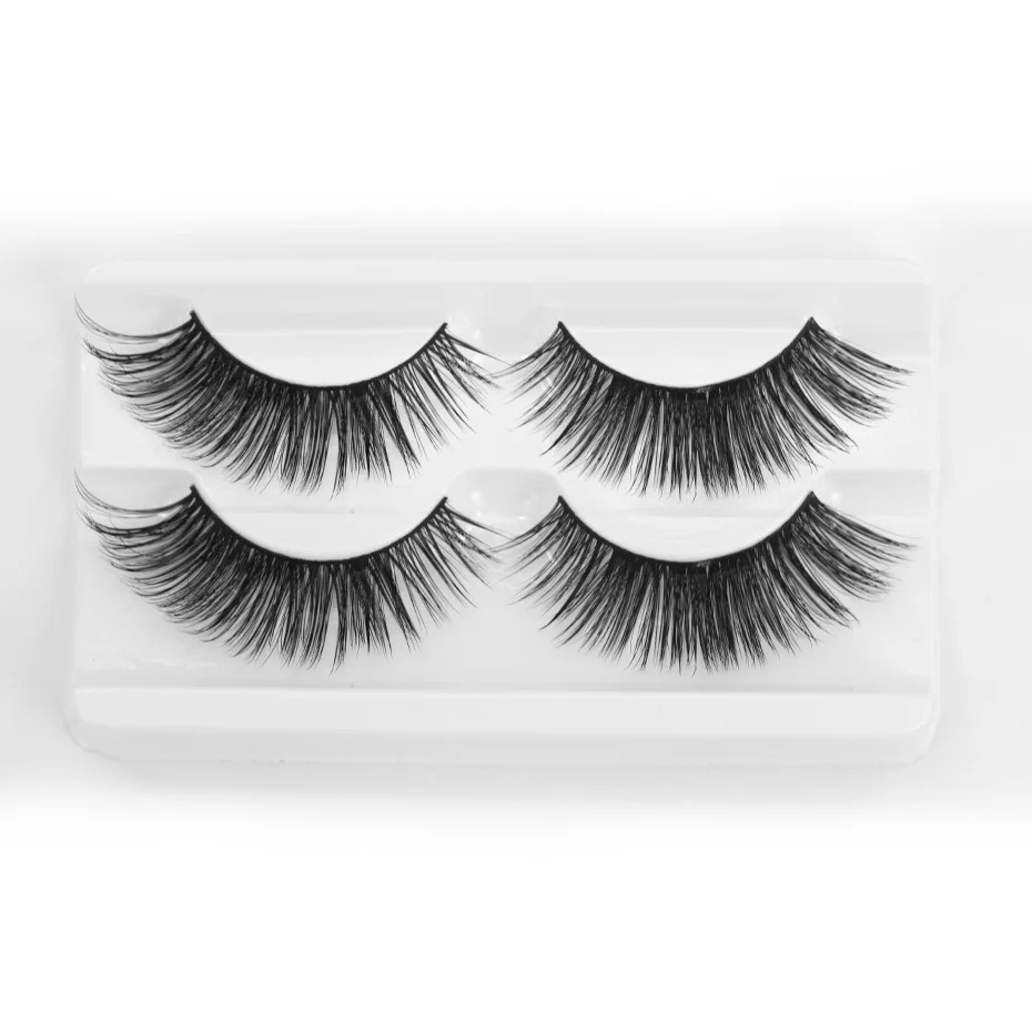 Genailish 2 пары накладные ресницы из искусственной норки Красота Макияж расширение