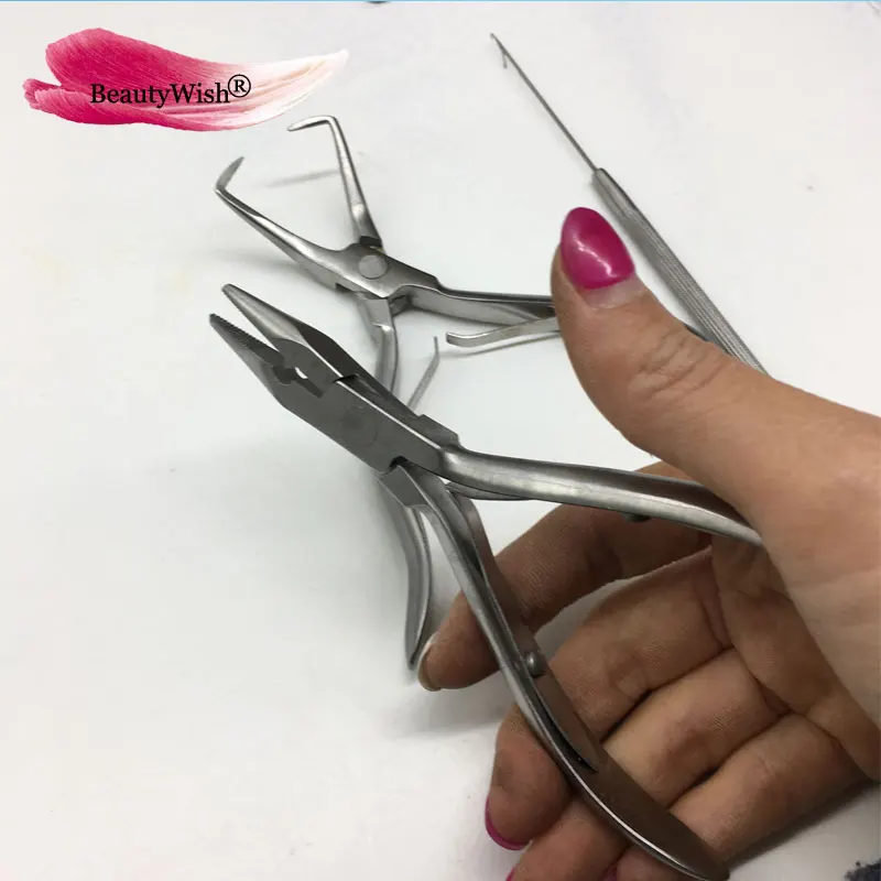 Высококачественный инструмент для наращивания волос 1 комплект плоскогубцы