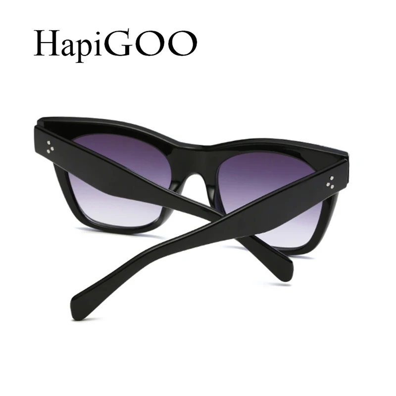 HAPIGOO 2018 Модные солнцезащитные очки кошачий глаз женские роскошные брендовые