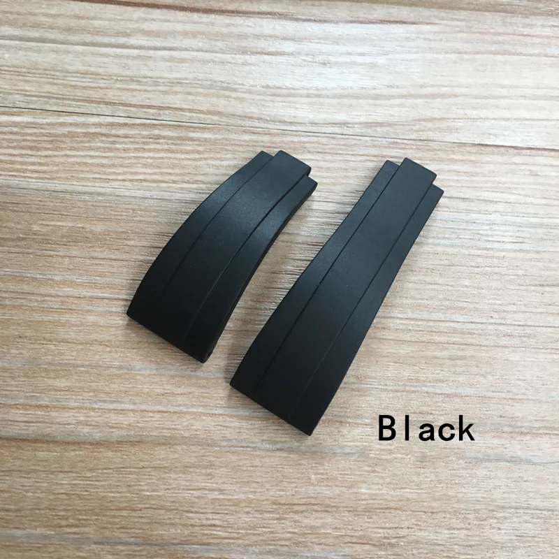 20mm Black Blue White Red Gray Nature Rubber Watchband watch band For Role strap Submariner Daytona GMT OYSTERFLEX Easy Adjust
