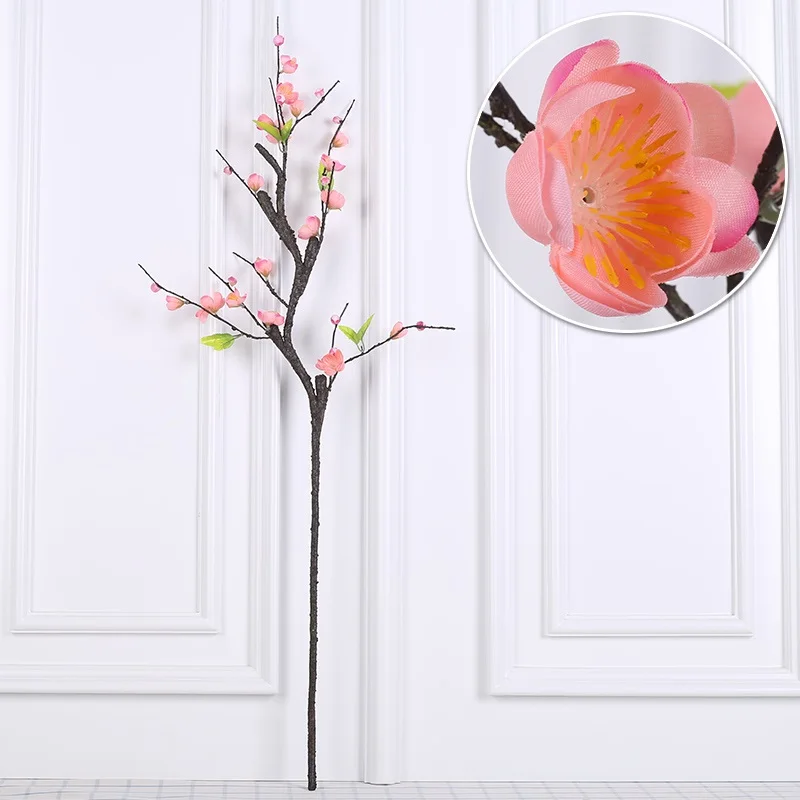 Erxiaobao 1 шт. Prunus Mume Meiren цветы сливы Искусственные цветы искусственный шелк Fower домашний стол вечерние свадебные Декор подарок - Цвет: Pink