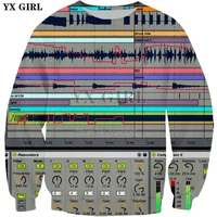 yx girl drop shipping 2018 new fashion long sleeve sweatshirt ableton live disco 3d print mens womens casual o neck pullover