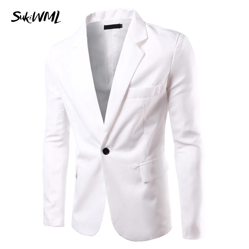 SUKIWML 2017 новый бренд оптовая продажа 7 видов цветов мужские блейзеры тонкие на