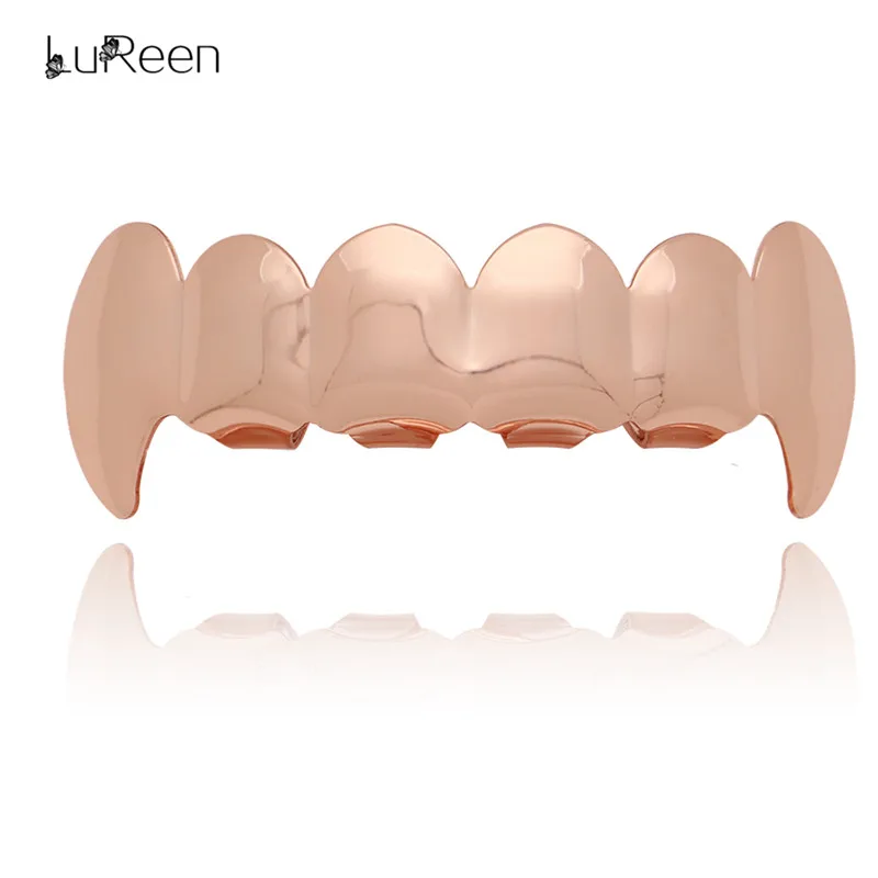 LuReen золотые зубы Grillz Топ& Botom зуб грили стоматологический Хэллоуин Клык вампир зубы шапки вечерние украшения для тела XHYT1076