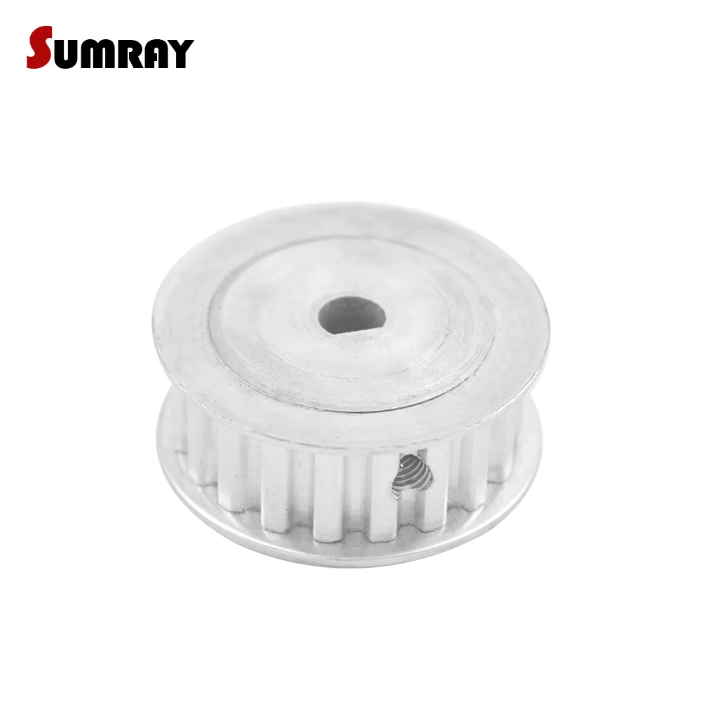 

SUMRAY XL D type Timing Pulley 25T CNC Belt Pulley 5*4.5/6*5/8*7/10*9mm bore 11mm width D type Aluminium Motor Pulley