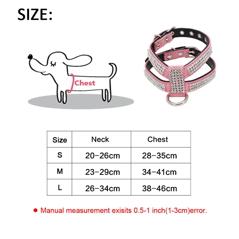 Ошейник Стразы для собак мягкая замшевая шлейка маленьких кошек щенков
