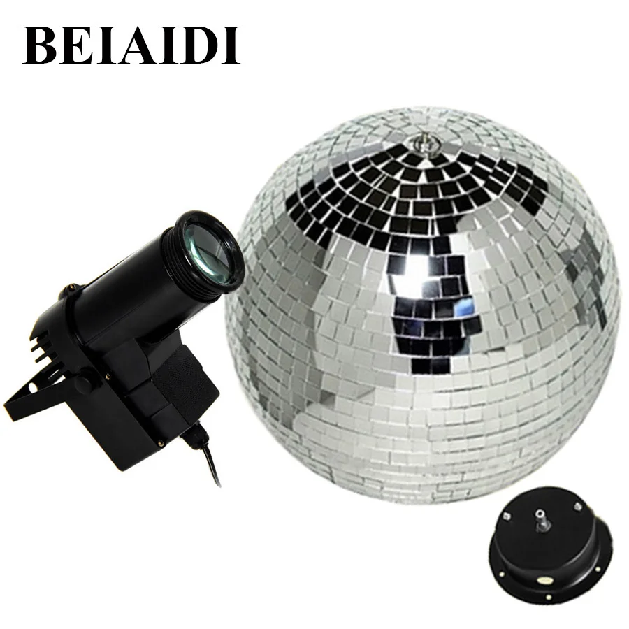 Вращающийся Зеркальный Шар BEIAIDI D20CM из светоотражающего стекла с моторным
