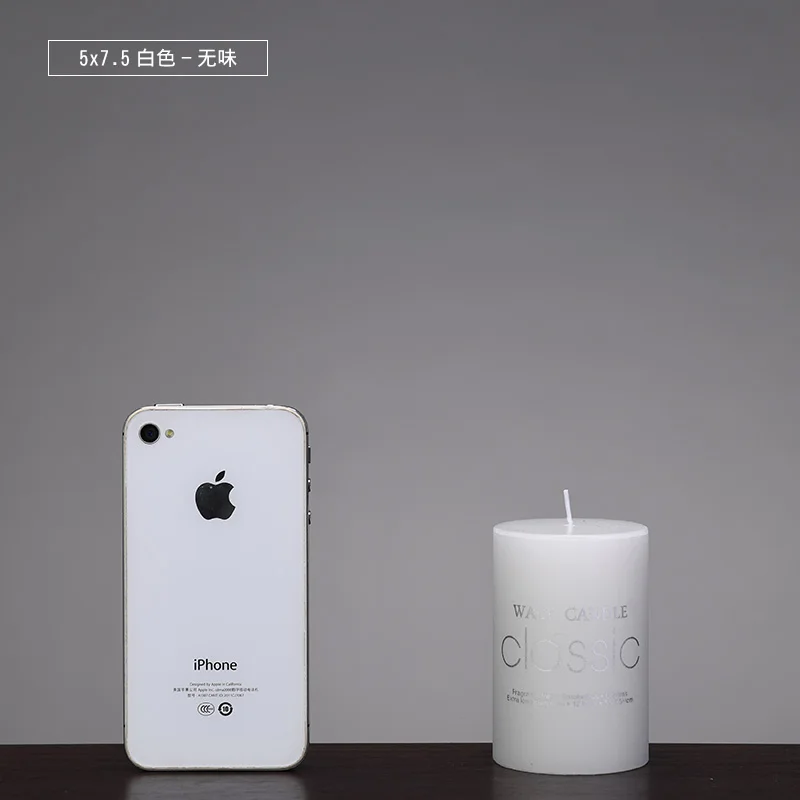 5x7.5cm Tasteless Декоративные Свечи свадебные Буги шофи-плат Velas Ароматизированная восковая свеча изготовление день рождения пеньковые свечи воск JKK091 - Цвет: 5x7.5cm Tasteless