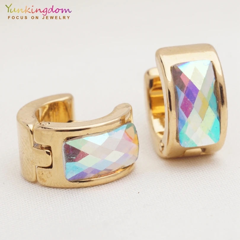 Серьги кольца из нержавеющей стали Yunkingdom 32 пары сережек разных стилей для женщин