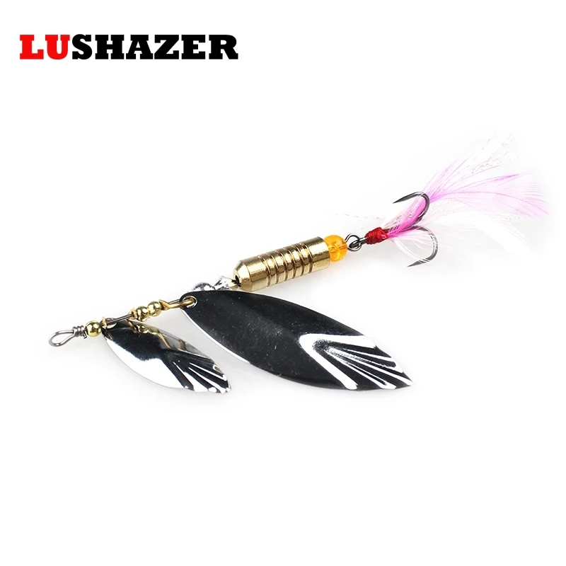 3 шт./лот LUSHAZER Spinner приманки 7 г 10 18 5 мм Металл Рыбалка воблер Китай блесны Иска